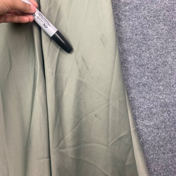 BHLDN Beckett Green Sage Sleeveless Maxi Dress Satin Gown Size 4 - Picture 5 of 12